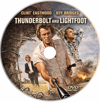 THUNDERBOLT AND LIGHTFOOT (1974) Clint Eastwood ,Jeff Bridges ,George Kennedy  - Public Domain Movie DVD NO CASE