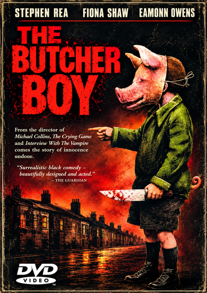 THE BUTCHER BOY (1997) Eamonn Owens, Stephen Rea, Fiona Shaw, Aisling O'Sullivan, Alan Boyle, Brendan Gleeson and Sinéad O'Connor - PUBLIC DOMAIN DVD ONLY NO CASE