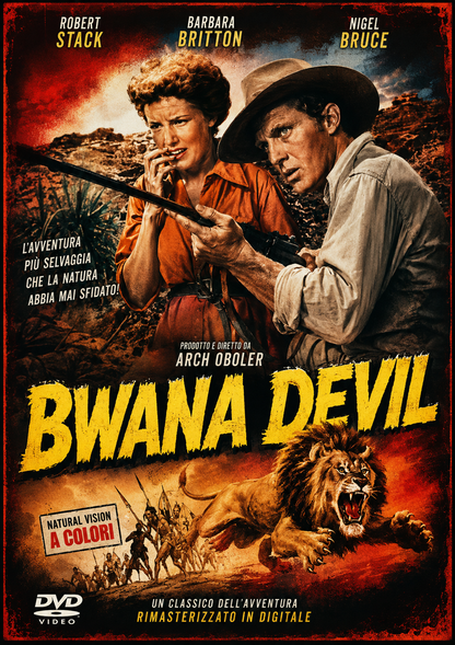 BWANA DEVIL (1952) Robert Stack, Barbara Britton, Nigel Bruce - Public Domain Movie DVD NO CASE
