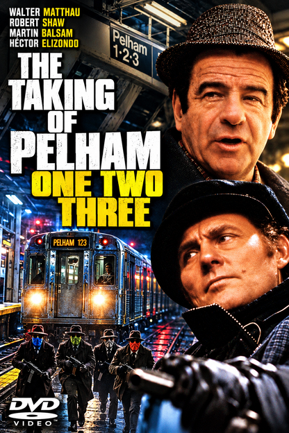 THE TAKING OF PELHAM ONE TWO THREE (1974) Walter Matthau, Robert Shaw, Martin Balsam, Héctor Elizondo - PUBLIC DOMAIN DVD ONLY NO CASE