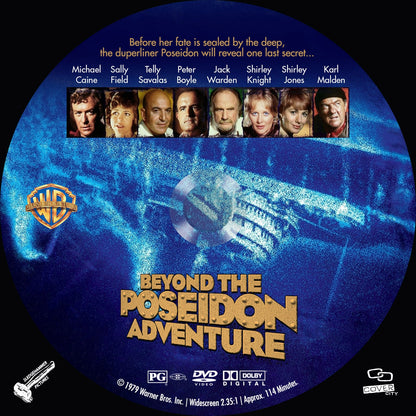 Beyond The Poseidon Adventure (1979) Michael Caine,Sally Field,Telly Savalas,Peter Boyle,Jack Warden,Shirley Knight - PUBLIC DOMAIN DVD ONLY NO CASE