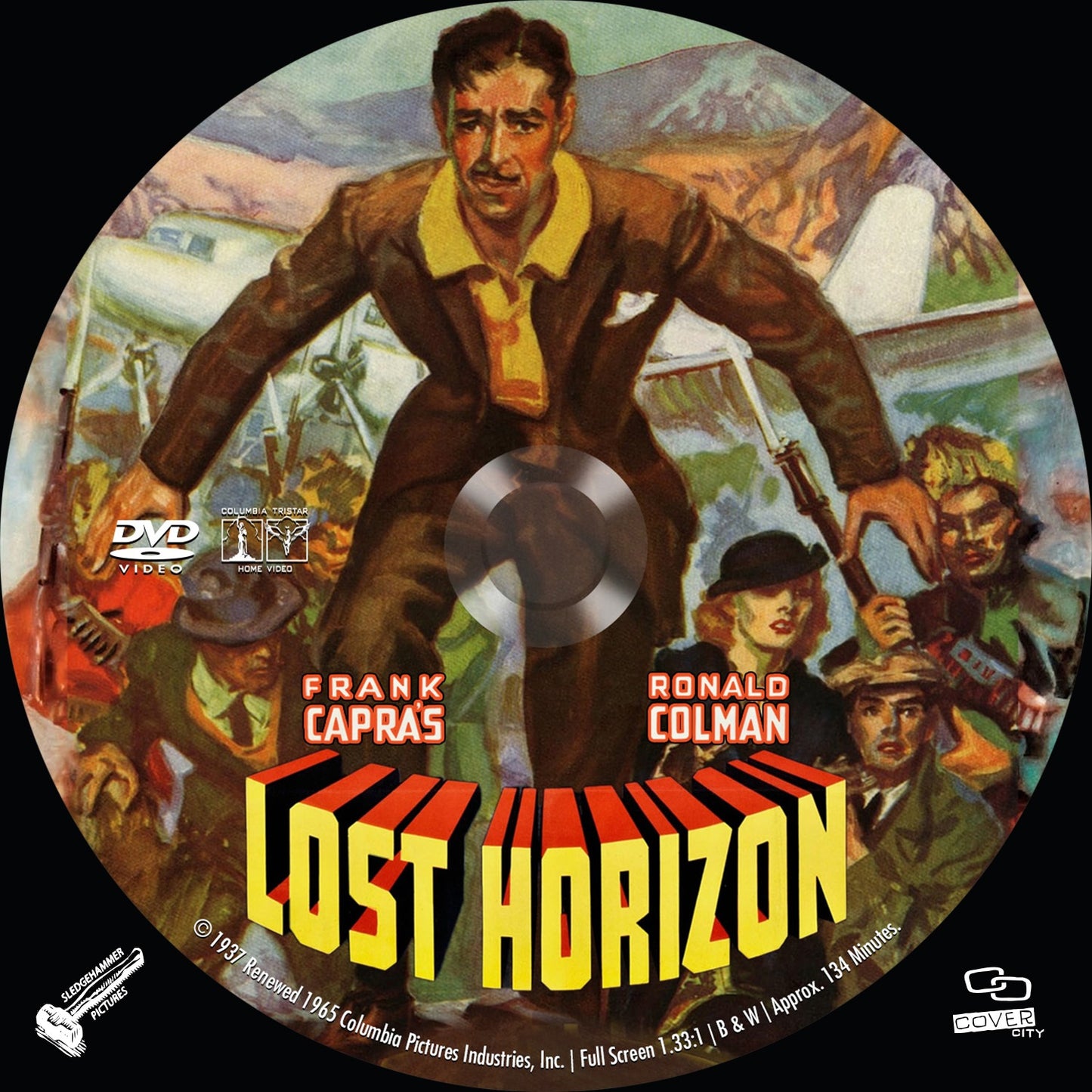 LOST HORIZON (1937)Sandy Ronald Colman,Jane Wyatt,Edward Everett Horton,John Howard,Thomas Mitchell Margo - Public Domain DVD NO CASE RARE !