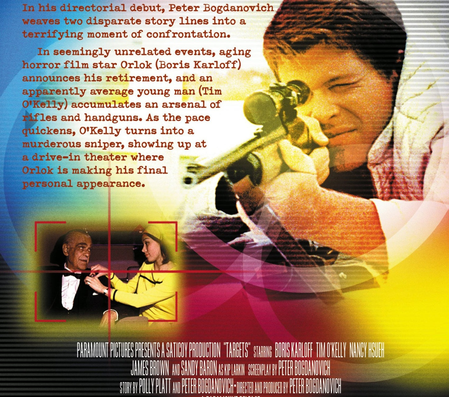 TARGETS (1968) Boris Karloff,Tim O'Kelly,Nancy Hsueh,James Brown,Sandy Baron - Public Domain Movie DVD NO CASE