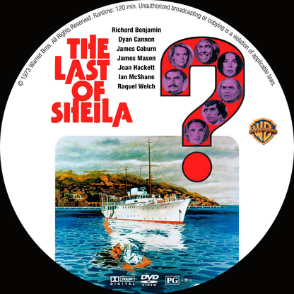 THE LAST OF SHEILA (1973) Dyan Cannon, Richard Benjamin, James Coburn, Joan Hackett, James Mason - Public Domain Movie DVD NO CASE