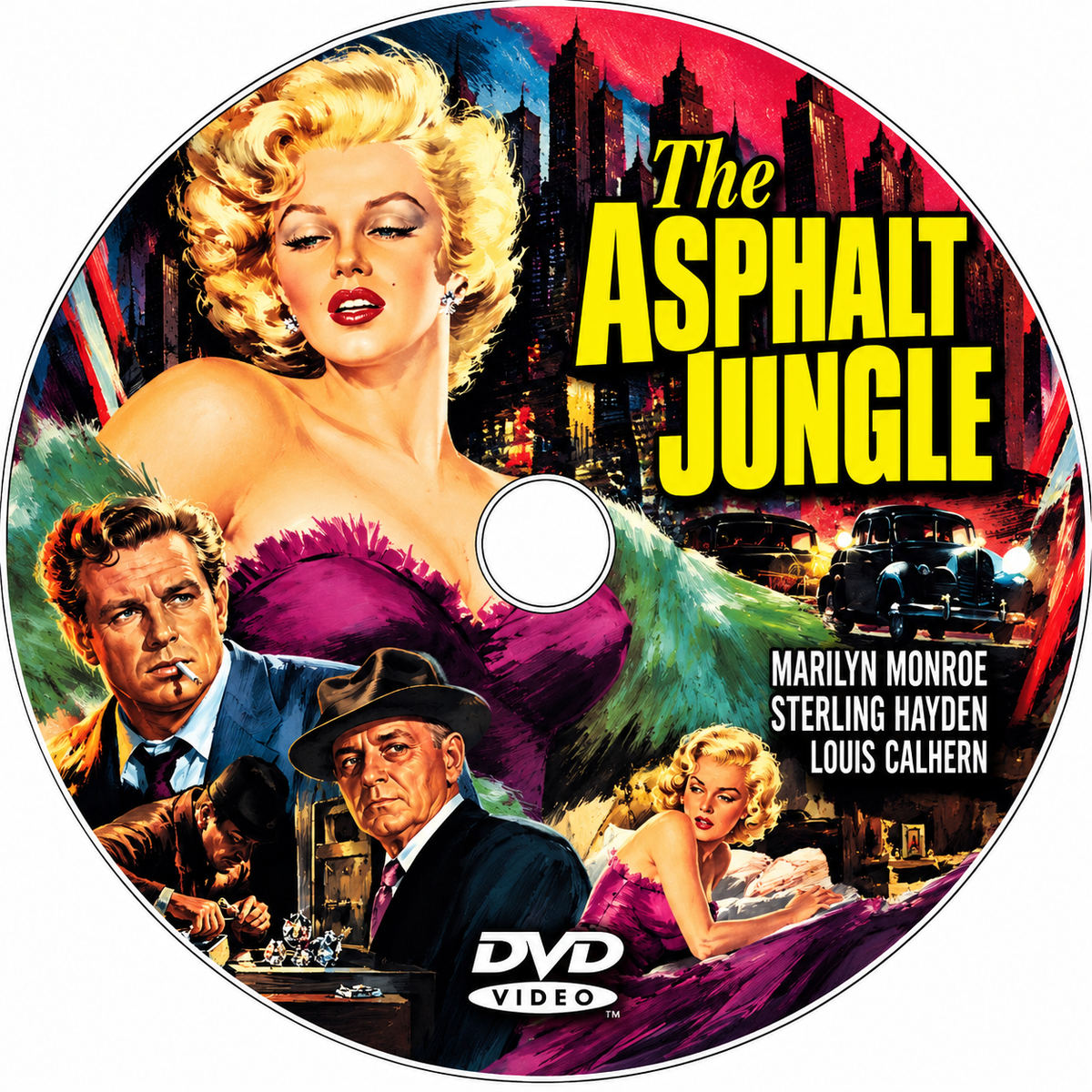 THE ASPHALT JUNGLE (1950) Marilyn Monroe • Sterling Hayden • Louis Calhern • Jean Hagen • James Whitmore • Sam Jaffe • John McIntire - PUBLIC DOMAIN DVD ONLY NO CASE