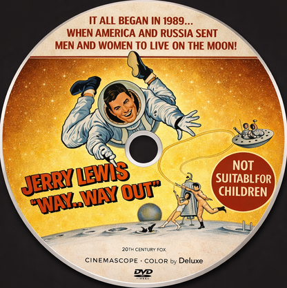 WAY... WAY OUT (1966) Jerry Lewis, Public Domain DVD NO CASE