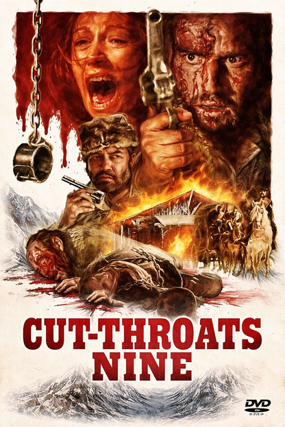 CUT-THROATS NINE (1972) ) Robert Hundar, Emma Cohen ,Sarah Brown ,Alberto Dalbés  - Public Domain Movie DVD NO CASE )