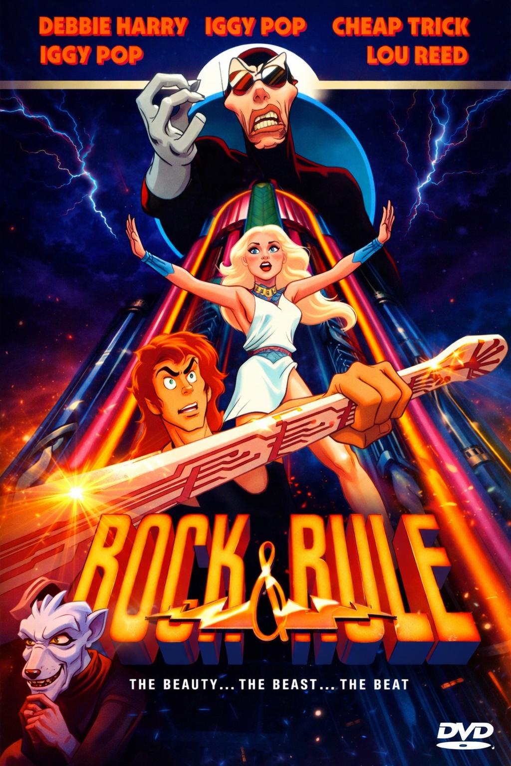 ROCK AND RULE (1983) Don Francks,Susan Roman,Paul Le Mat,Catherine O'Hara- Public Domain DVD NO CASE RARE !