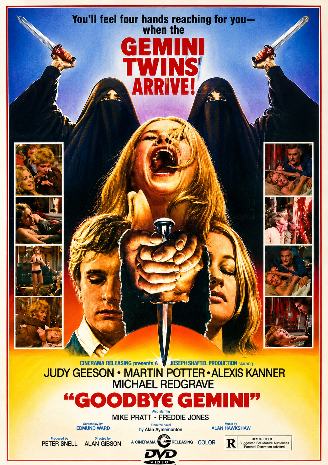 GOODBYE GEMINI (1970) Judy Geeson,Michael Redgrave,Martin Potter- Public Domain Movie DVD NO CASE