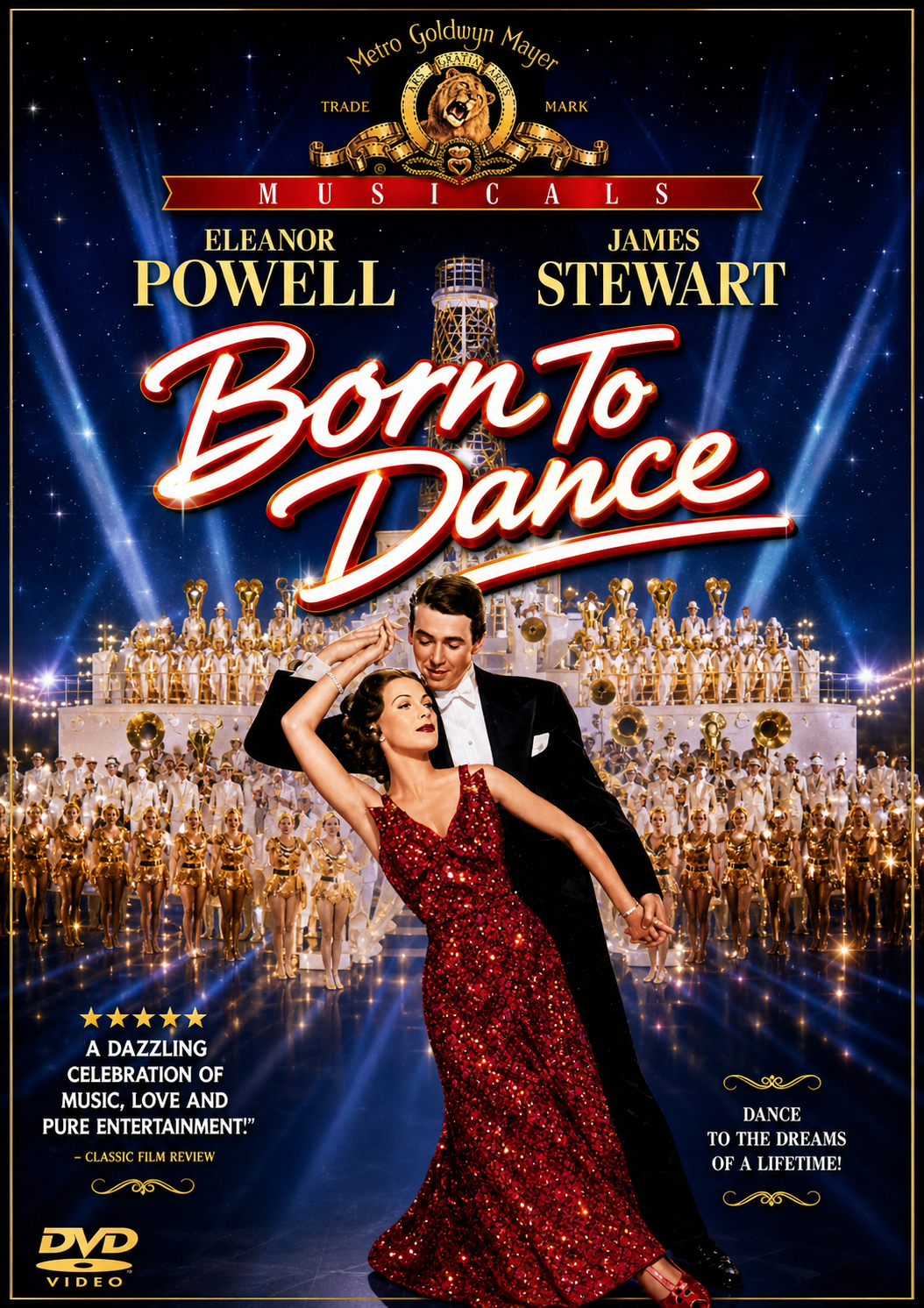 BORN TO DANCE (1936) Eleanor Powell,James Stewart, Public Domain DVD NO CASE