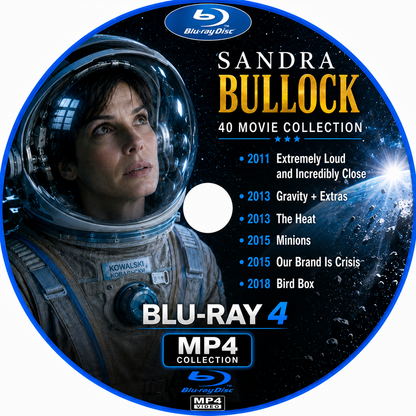 SANDRA BULLOCK — 40 MOVIE COLLECTION ON x5 BLU-RAY