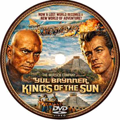 KINGS OF THE SUN (1963) Yul Brynner, Brad Dexter, Richard Basehart, George Chakiris, Shirley Anne Field - Public Domain DVD NO CASE RARE !