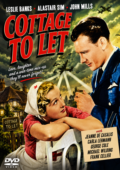 COTTAGE TO LET (1941) Leslie Banks, Alastair Sim, John Mills, Jeanne de Casalis, Carla Lehmann, George Cole - Public Domain Movie DVD NO CASE