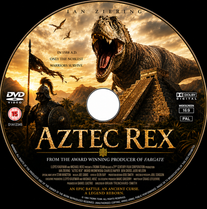 AZTEC REX (2008)  Ian Ziering, Marco Sanchez, Dichen Lachman, Calvin Jung - VERY RARE DELETED TITLE ! - DVD NO CASE