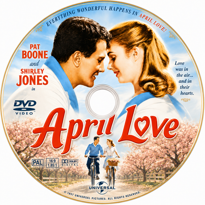 APRIL LOVE (1957) Pat Boone, Shirley Jones, Dolores Michaels - DVD NO CASE