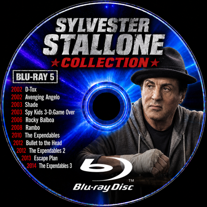 SYLVESTER STALLONE - 70 MOVIES - 1 DOC 1 TV SERIES COLLECTION ON 8 BLU-RAY'S MP4's