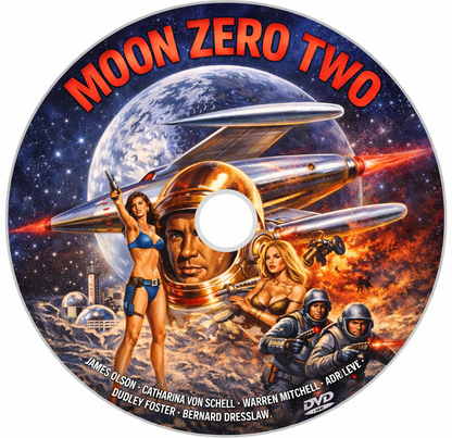 MOON ZERO TWO (1969) Adrienne Corri, Bernard Bressl -  Public Domain DVD NO CASE