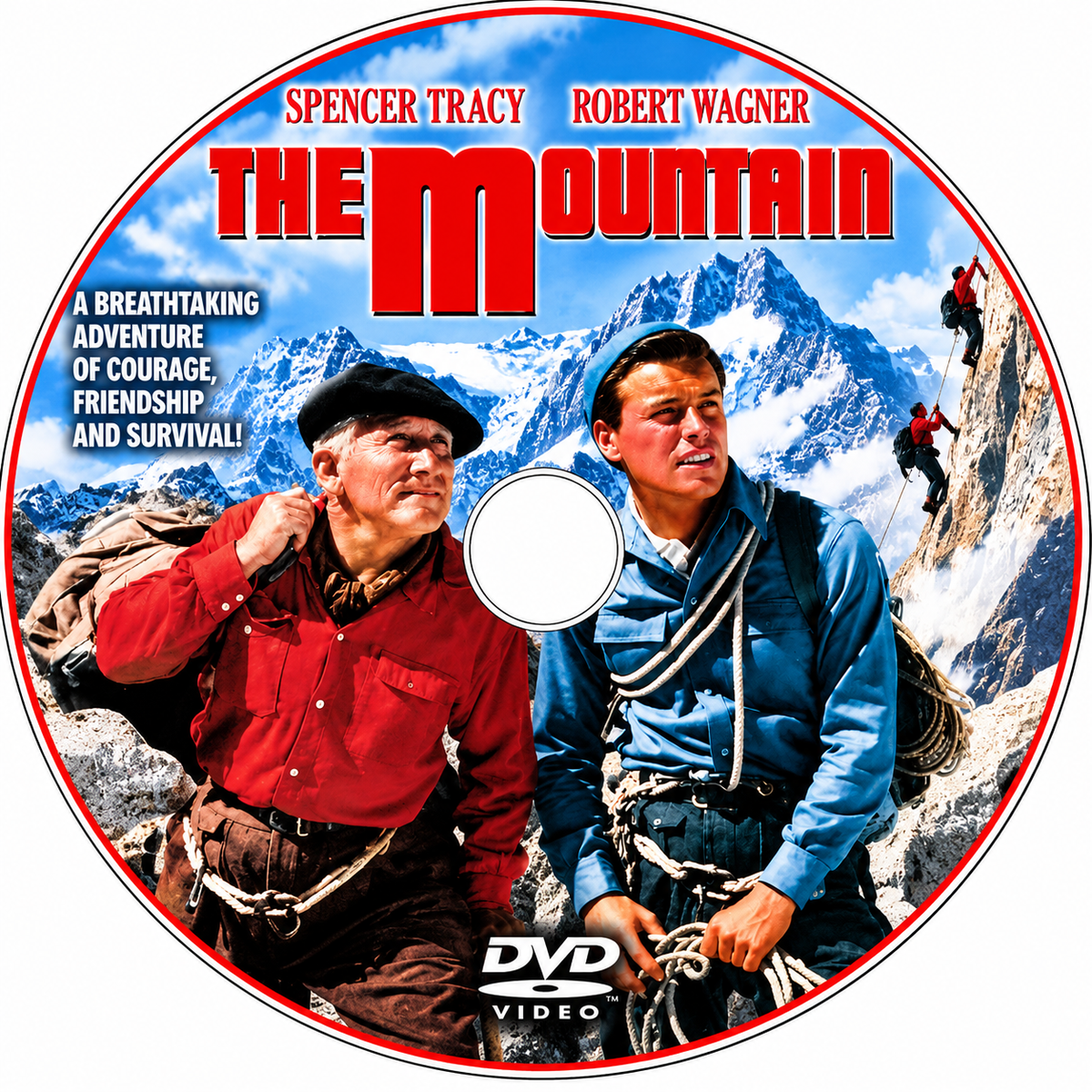 THE MOUNTAIN (1956) Starring - Spencer Tracy, Robert Wagner, Claire Trevor, Richard Arlen, William Demarest and Anna Kashfi - PUBLIC DOMAIN DVD ONLY NO CASE