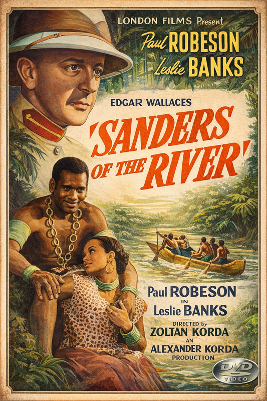 Sanders of the River  (1935) PAUL ROBESON - DVD, Public Domain DVD NO CASE