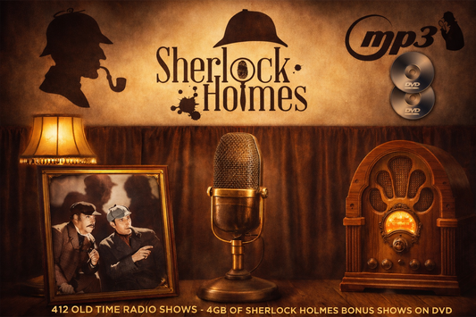 SHERLOCK HOLMES 412 OLD TIME RADIO SHOWS+4GB BONUS SHERLOCK MP3 Audio DVDROMs