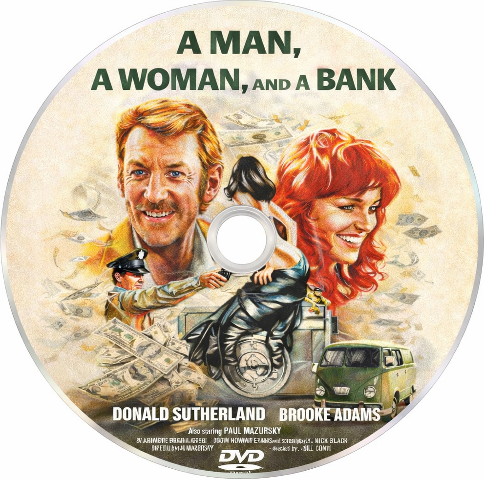 A MAN,A WOMAN AND A BANK (1979) Donald Sutherland-DVD, Public Domain DVD NO CASE