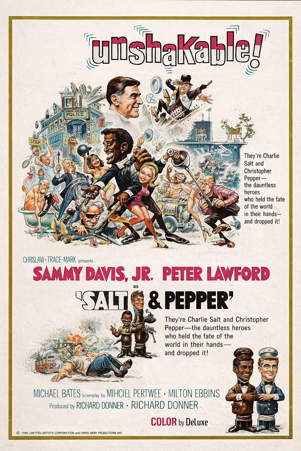 SALT & PEPPER (1968) Sammy Davis Jnr,Peter Lawford -  Public Domain DVD NO CASE