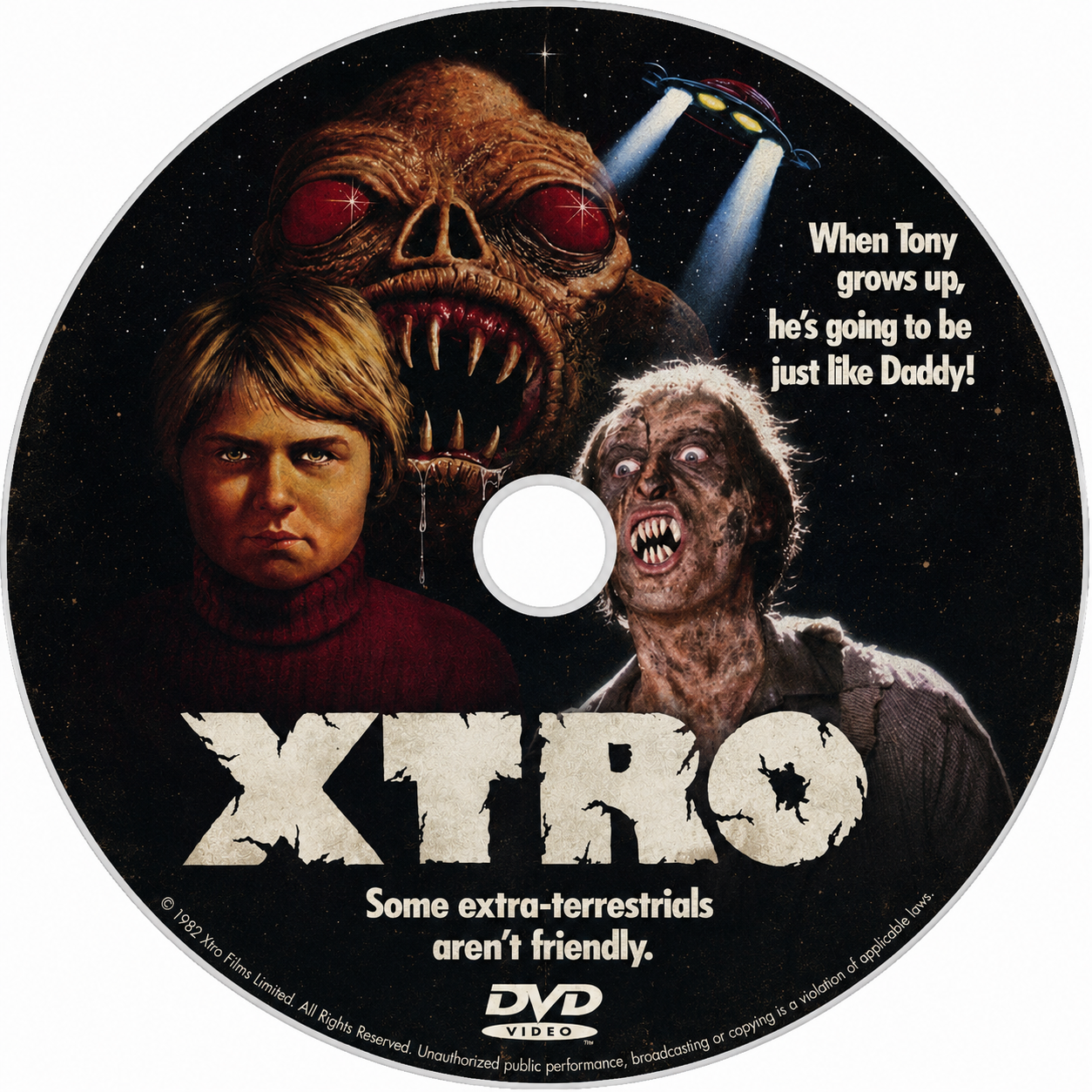 XTRO (1982) Philip Sayer,Bernice Stegers,Maryam d'Abo,Simon Nash - Public Domain DVD NO CASE