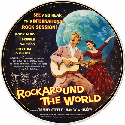 ROCK AROUND THE WORLD  (1957) Tommy Steele - Public Domain DVD NO CASE V RARE !