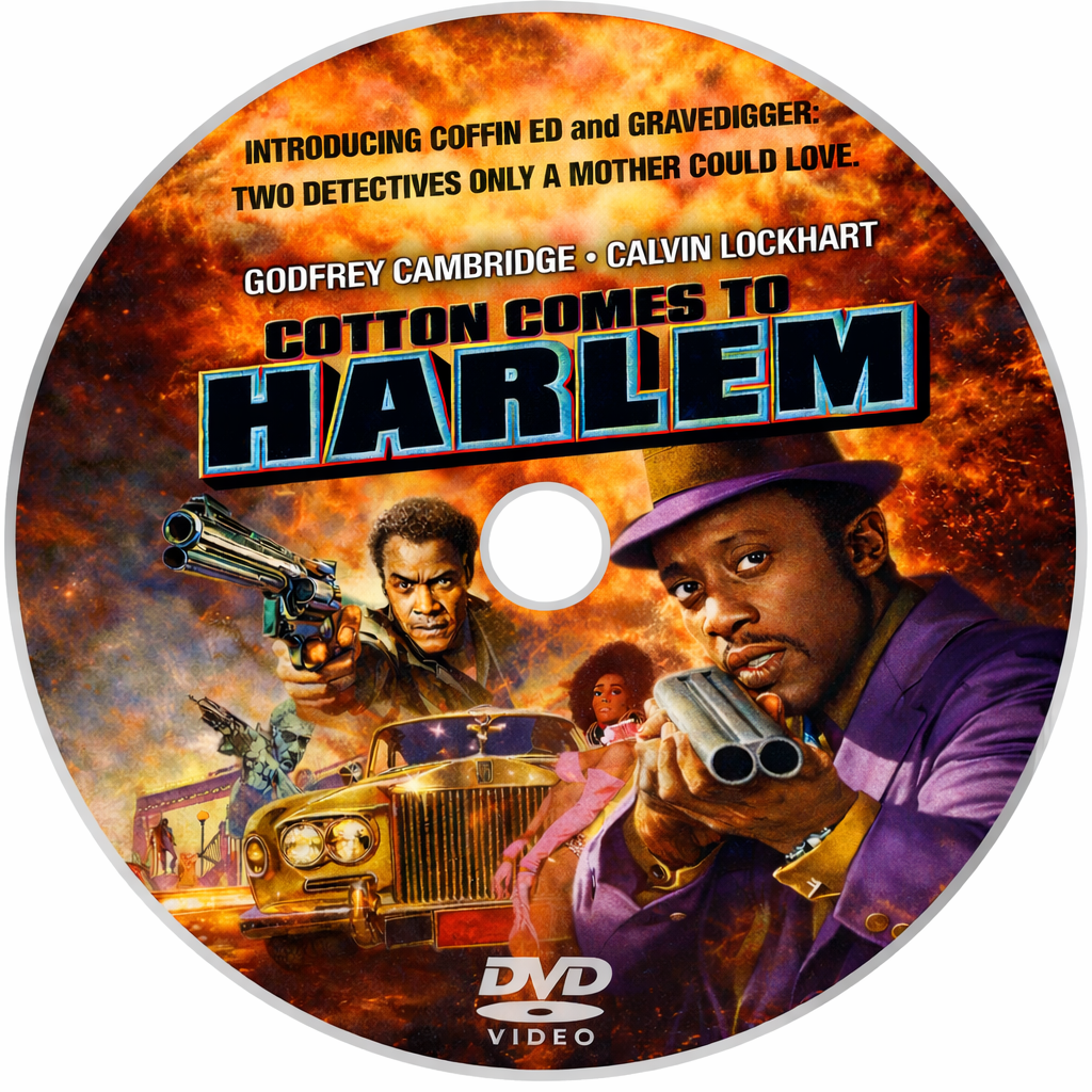 "COTTON COMES TO HARLEM" (1970) Calvin Lockhart - DVD-Public Domain DVD NO CASE