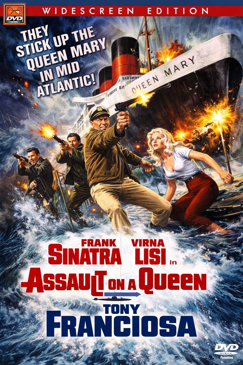 ASSAULT ON A QUEEN  (1966)  Frank Sinatra ,Virna Lisi ,Tony Franciosa - Public Domain DVD NO CASE