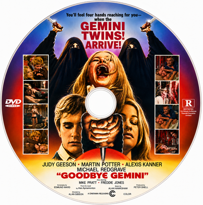 GOODBYE GEMINI (1970) Judy Geeson,Michael Redgrave,Martin Potter- Public Domain Movie DVD NO CASE