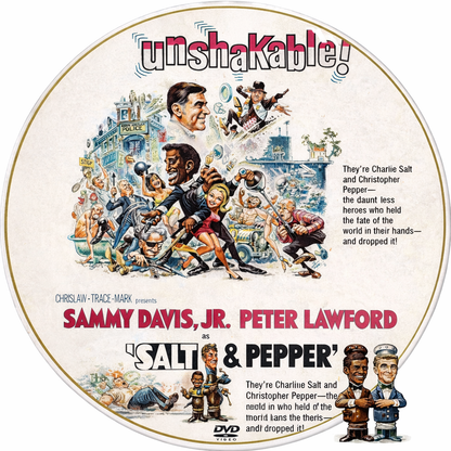 SALT & PEPPER (1968) Sammy Davis Jnr,Peter Lawford -  Public Domain DVD NO CASE