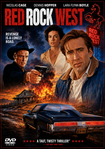 RED ROCK WEST (1993) Nicolas Cage, Dennis Hopper, Lara Flynn Boyle &amp; J. T. Walsh - DVD NO CASE
