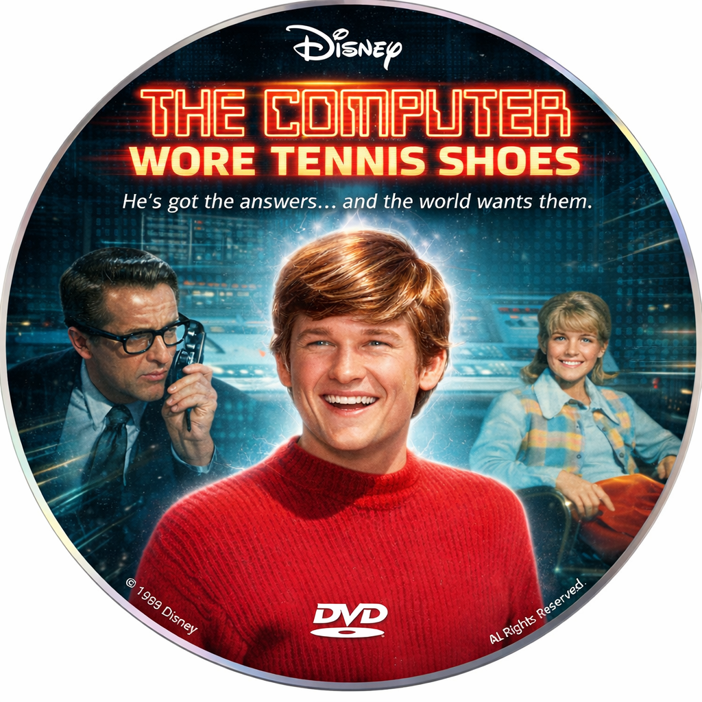 THE COMPUTER WORE TENNIS SHOES (1969) Kurt Russell, Cesar Romero, Joe Flynn - Public Domain Movie DVD NO CASE
