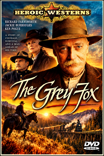 THE GREY FOX (1982) - Richard Farnsworth, Jackie Burroughs, Ken Pogue, Wayne Robson, Gary Reineke, Timothy Webber - PUBLIC DOMAIN DVD ONLY NO CASE