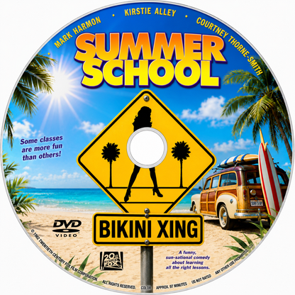 SUMMER SCHOOL (1987) Mark Harmon,Kirstie Alley - PUBLIC DOMAIN DVD ONLY NO CASE