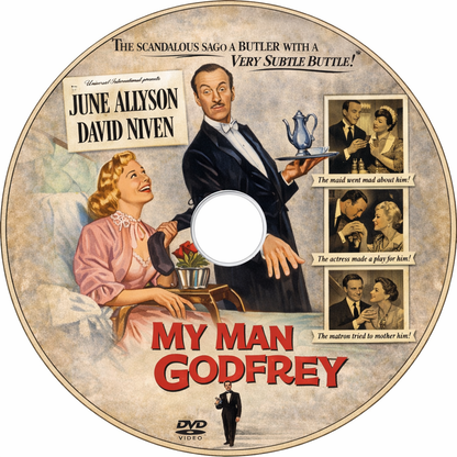 MY MAN GODFREY (1957) David Niven,June Allyson - Public Domain DVD NO CASE