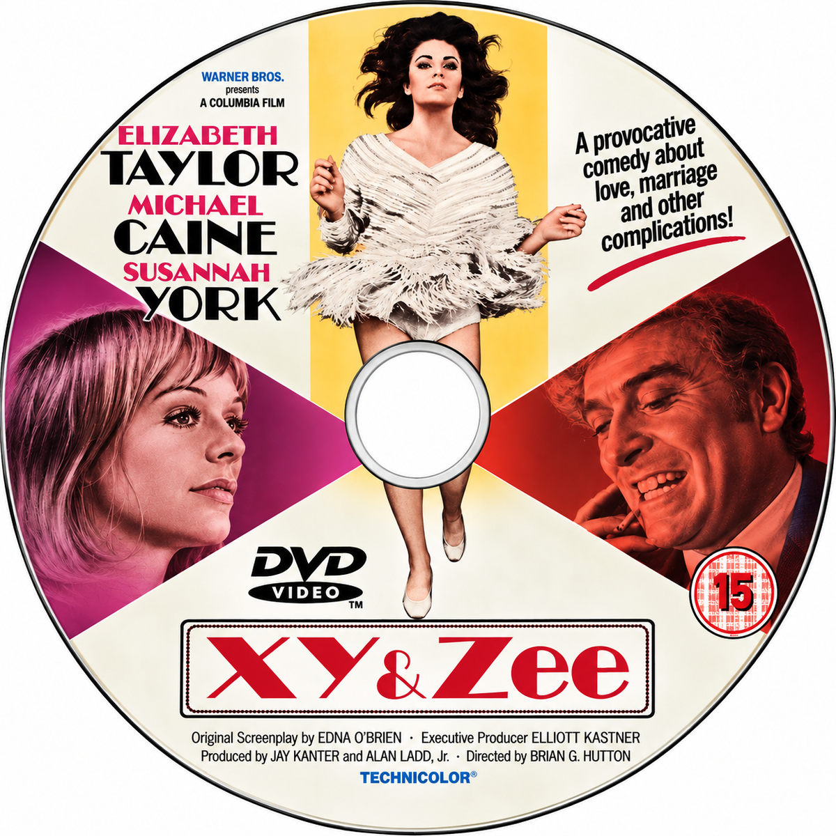 XY & ZEE (1972) Elizabeth Taylor • Michael Caine • Susannah York• DVD NO CASE