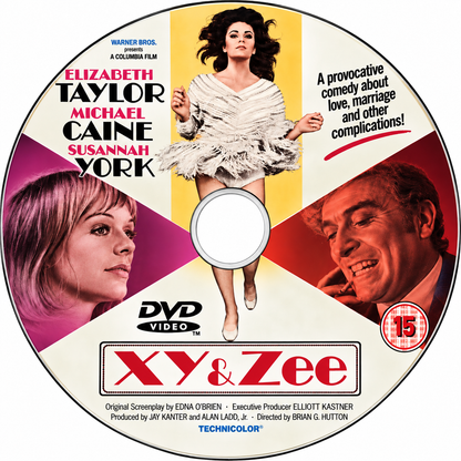 XY & ZEE (1972) Elizabeth Taylor • Michael Caine • Susannah York• DVD NO CASE