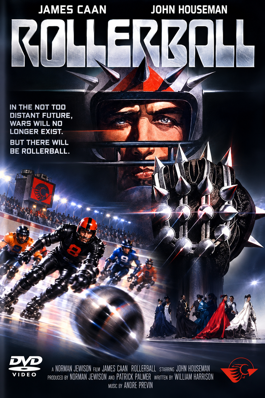 ROLLERBALL (1975) James Caan, John Houseman, Maud Adams, John Beck, Moses Gunn, Ralph Richardson - DVD NO CASE