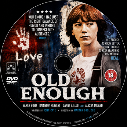 OLD ENOUGH (1984) Sarah Boyd, Rainbow Harvest, Public Domain DVD NO CASE