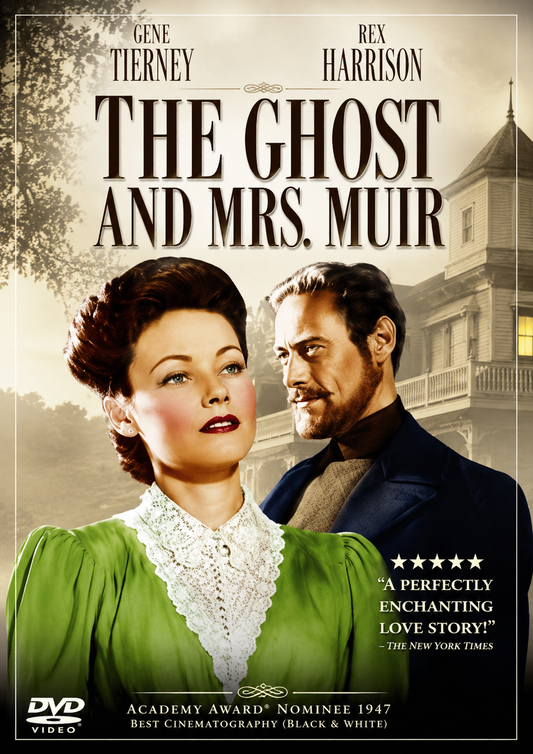 THE GHOST OF MRS MUIR (1947) Gene Tierney, Rex Harrison, George Sanders, Edna Best, Vanessa Brown, Anna Lee and Natalie Wood. - PUBLIC DOMAIN DVD ONLY NO CASE