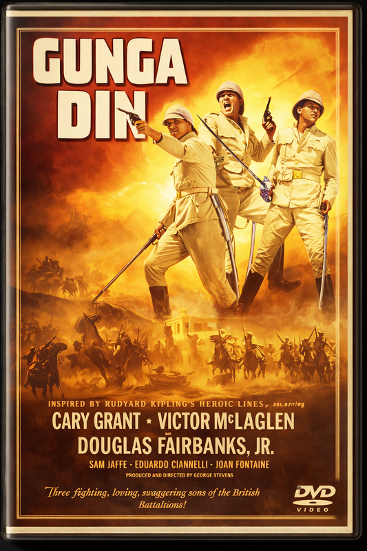GUNGA DIN - 1939 DVD-Cary Grant - Public Domain DVD NO CASE
