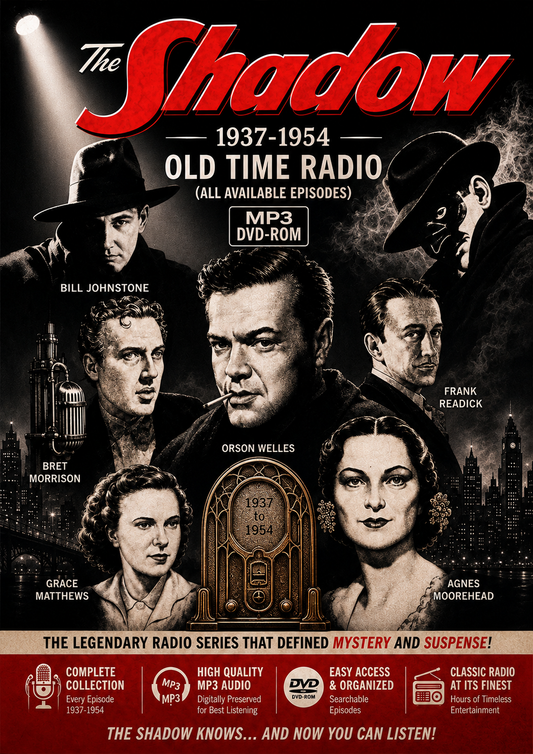 The Shadow 1937-1954 Old Time Radio  (All Available Episodes) MP3 DVD FREE POST