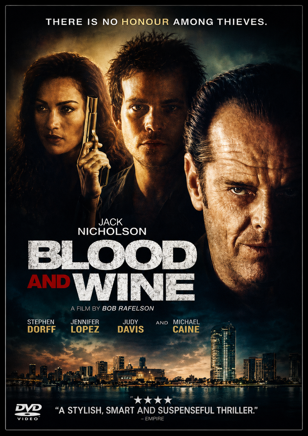 BLOOD AND WINE (1996)  Jack Nicholson, Stephen Dorff, Jennifer Lopez, Judy Davis, Michael Caine - VERY RARE DELETED TITLE ! - DVD NO CASE