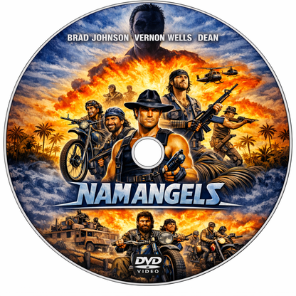NAM ANGELS (1989) Brad Johnson, Vernon Wells, Kevin Duffis, Rick Dean  - Public Domain DVD NO CASE