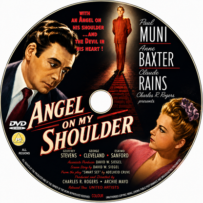 ANGEL ON MY SHOULDER (1946) Paul Muni ,Anne Baxter ,Claude Rains - Public Domain Movie DVD NO CASE
