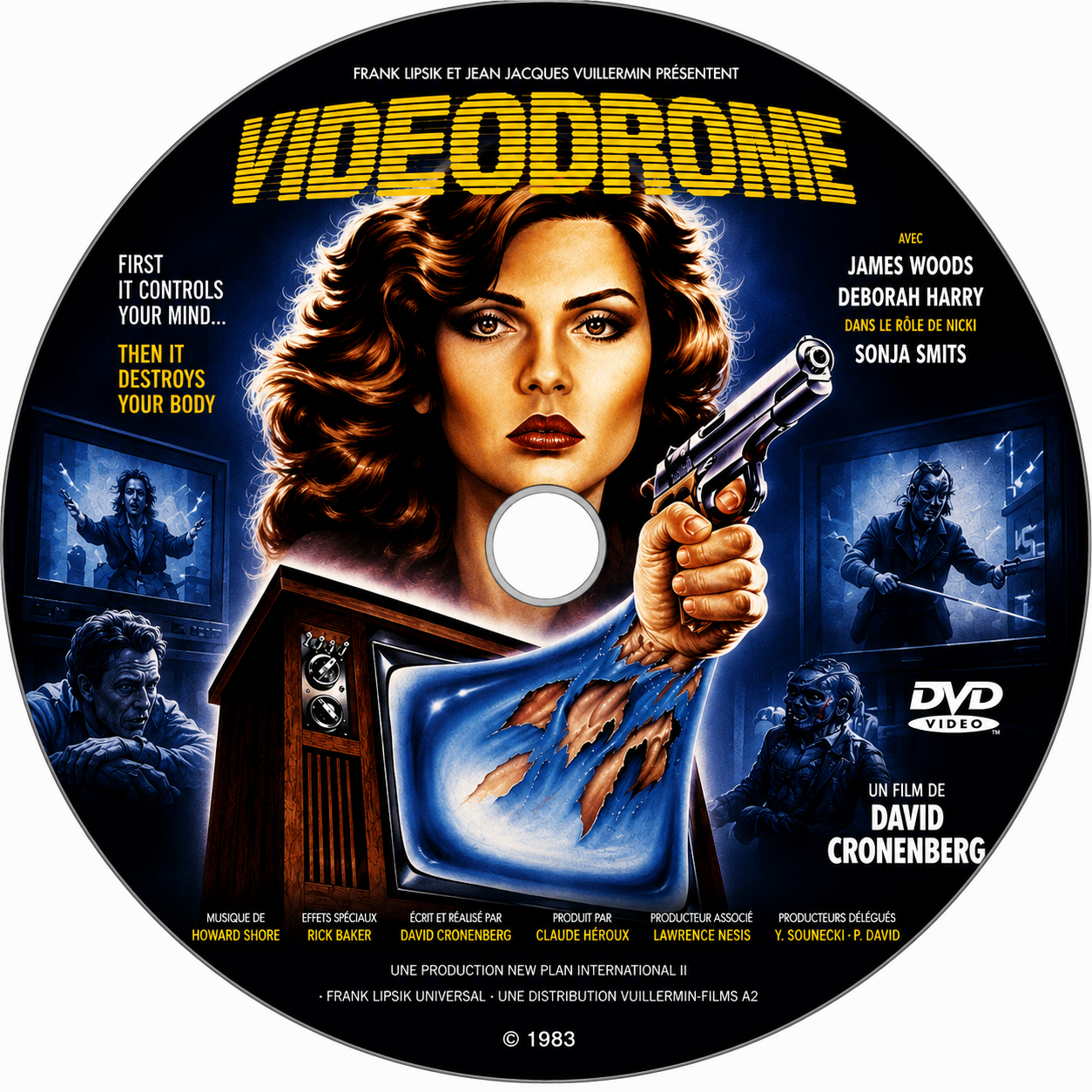 VIDEODROME (1983) Deborah Harry, James Woods, Peter Dvorsky - DVD ONLY NO CASE
