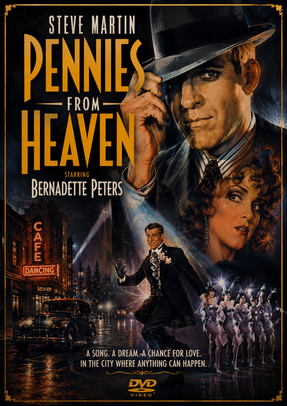 PENNIES FROM HEAVEN (1981) Steve Martin – Bernadette Peters – Jessica Harper – Christopher Walken  - Public Domain DVD NO CASE RARE !