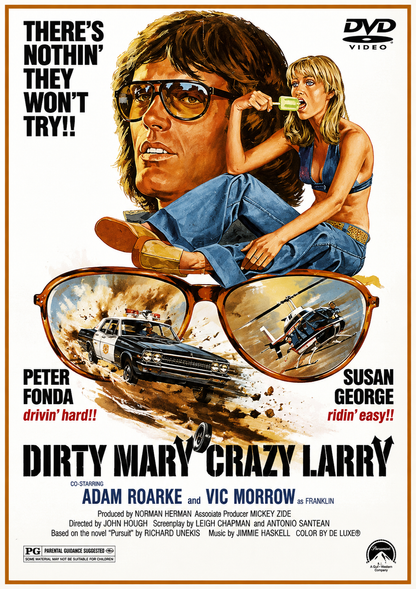 DIRTY MARY, CRAZY LARRY (1974) Susan George, Peter Fonda - Public Domain DVD NO CASE